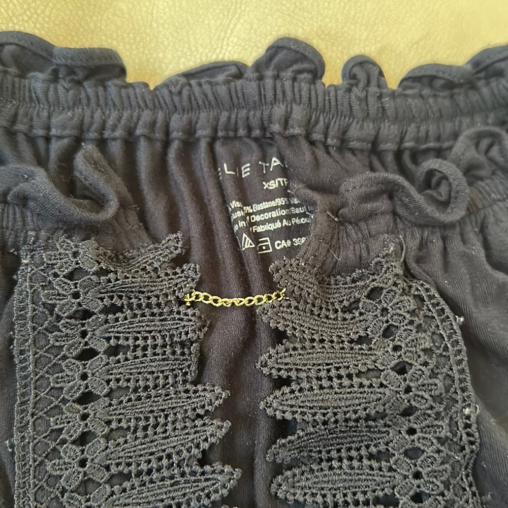 Elie Tahari Navy Top
